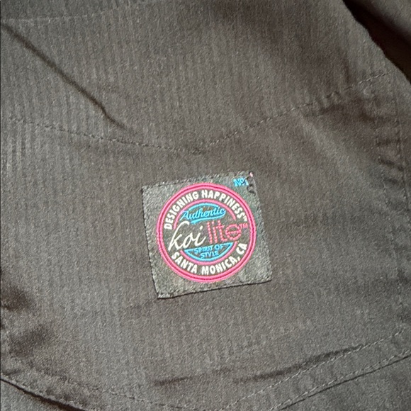 Women's Large Petite Koi Lite Black Scrub Pants - Picture 4 of 4